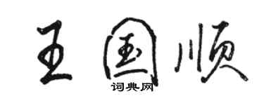 骆恒光王国顺行书个性签名怎么写