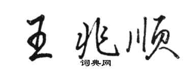 骆恒光王兆顺行书个性签名怎么写