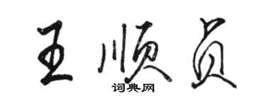 骆恒光王顺贞行书个性签名怎么写