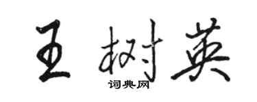 骆恒光王树英行书个性签名怎么写