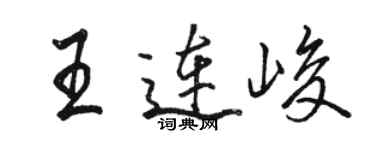 骆恒光王连峻行书个性签名怎么写