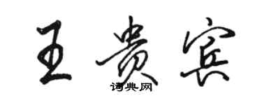 骆恒光王贵宾行书个性签名怎么写