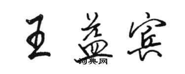 骆恒光王益宾行书个性签名怎么写