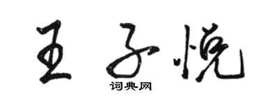 骆恒光王子悦行书个性签名怎么写
