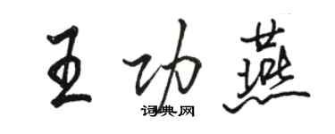 骆恒光王功燕行书个性签名怎么写