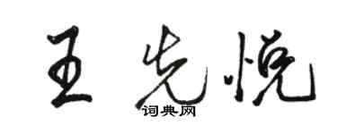 骆恒光王先悦行书个性签名怎么写