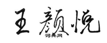 骆恒光王颜悦行书个性签名怎么写