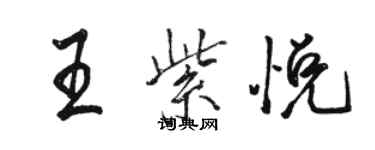骆恒光王紫悦行书个性签名怎么写
