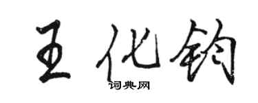 骆恒光王化钧行书个性签名怎么写