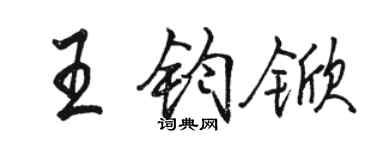 骆恒光王钧锨行书个性签名怎么写
