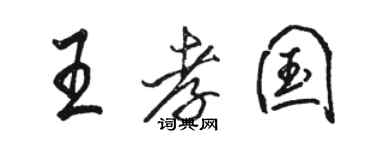 骆恒光王孝国行书个性签名怎么写