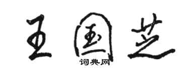 骆恒光王国芝行书个性签名怎么写