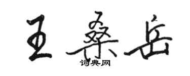 骆恒光王桑岳行书个性签名怎么写
