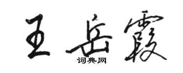 骆恒光王岳霞行书个性签名怎么写