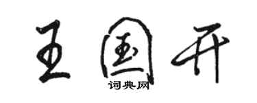 骆恒光王国开行书个性签名怎么写