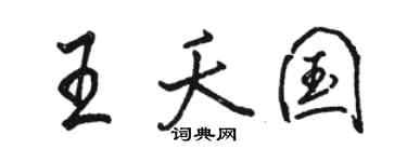 骆恒光王夭国行书个性签名怎么写
