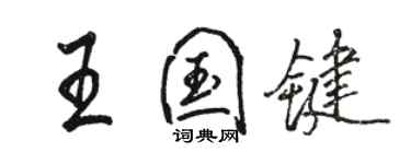 骆恒光王国键行书个性签名怎么写