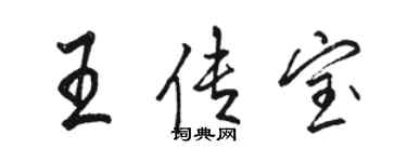 骆恒光王传宝行书个性签名怎么写