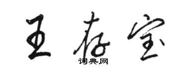 骆恒光王存宝行书个性签名怎么写