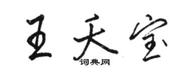 骆恒光王夭宝行书个性签名怎么写