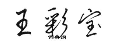 骆恒光王彩宝行书个性签名怎么写