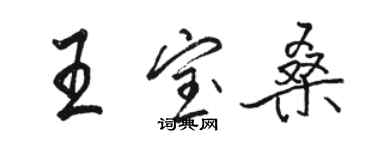 骆恒光王宝桑行书个性签名怎么写