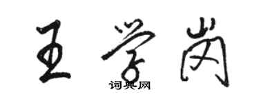骆恒光王学岗行书个性签名怎么写