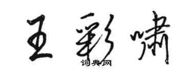骆恒光王彩啸行书个性签名怎么写