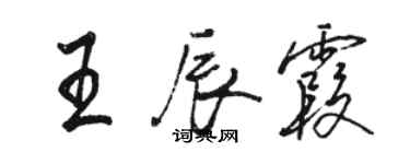 骆恒光王辰霞行书个性签名怎么写