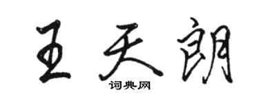 骆恒光王天朗行书个性签名怎么写