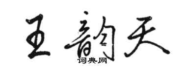 骆恒光王韵天行书个性签名怎么写