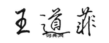 骆恒光王道菲行书个性签名怎么写