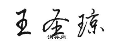 骆恒光王圣琼行书个性签名怎么写