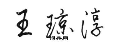骆恒光王琼淳行书个性签名怎么写