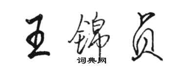 骆恒光王锦贞行书个性签名怎么写