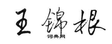 骆恒光王锦根行书个性签名怎么写