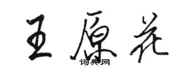 骆恒光王原花行书个性签名怎么写