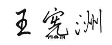 骆恒光王宪洲行书个性签名怎么写