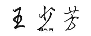 骆恒光王少芳行书个性签名怎么写