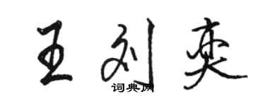 骆恒光王刘奕行书个性签名怎么写