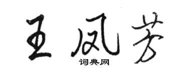 骆恒光王凤芳行书个性签名怎么写