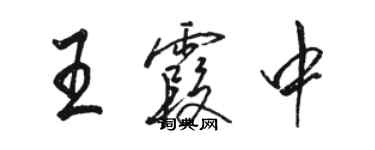 骆恒光王霞中行书个性签名怎么写