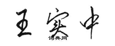 骆恒光王实中行书个性签名怎么写