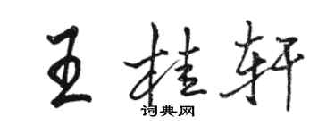 骆恒光王桂轩行书个性签名怎么写