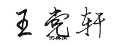 骆恒光王党轩行书个性签名怎么写