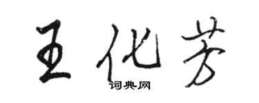 骆恒光王化芳行书个性签名怎么写