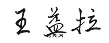 骆恒光王益拉行书个性签名怎么写