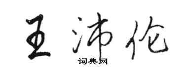 骆恒光王沛伦行书个性签名怎么写