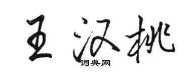 骆恒光王汉桃行书个性签名怎么写