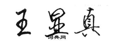骆恒光王显真行书个性签名怎么写